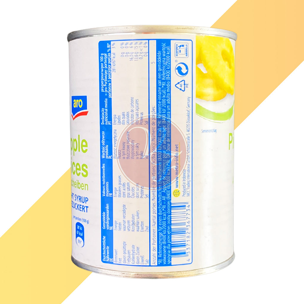 Ananasscheiben von Aro (Pineapple Slices in light Syrup) - 340 g