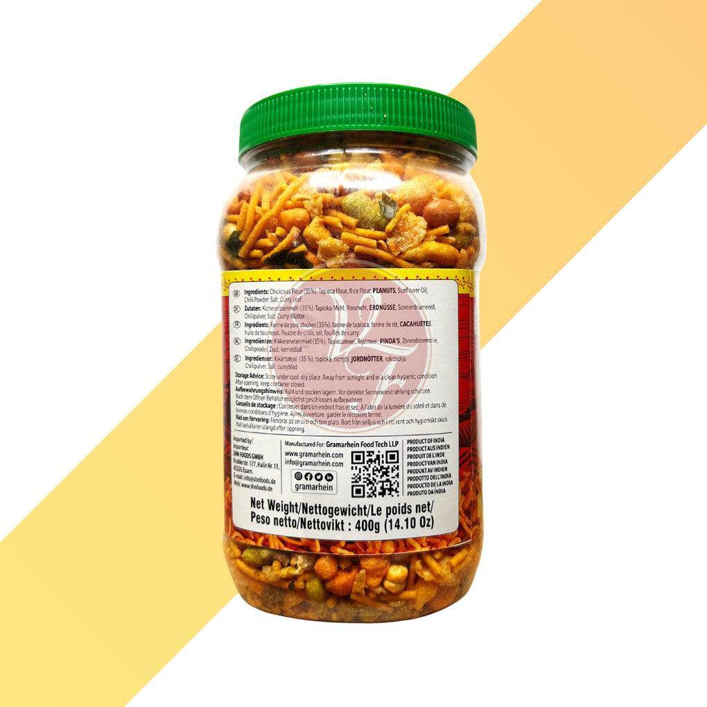 gebratene Reisnudelmischung - Andhra Mixture - Gramarhein - 400 g | Snacks | Village Foods