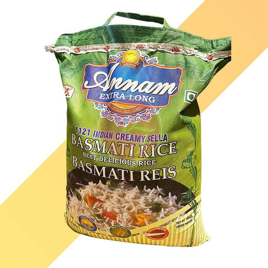 Basmati Reis - Indian Creamy Sella - Annam - 10 kg | Reis | Village Foods
