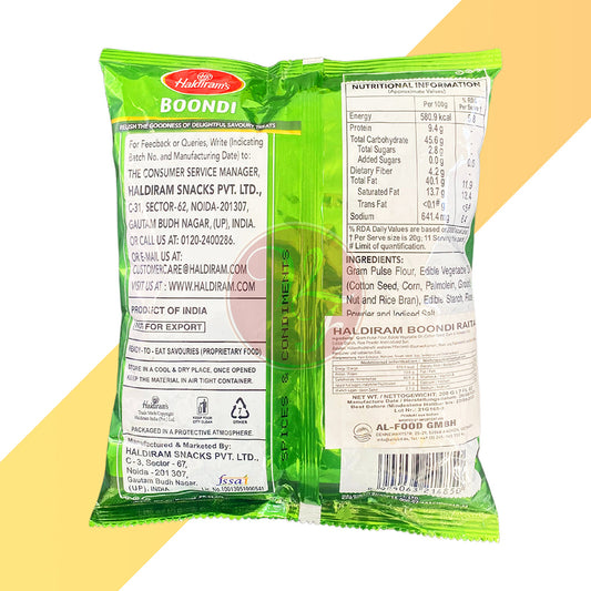 Boondi von Haldiram's (Würziger Kichererbsen-Snack) - 200 g