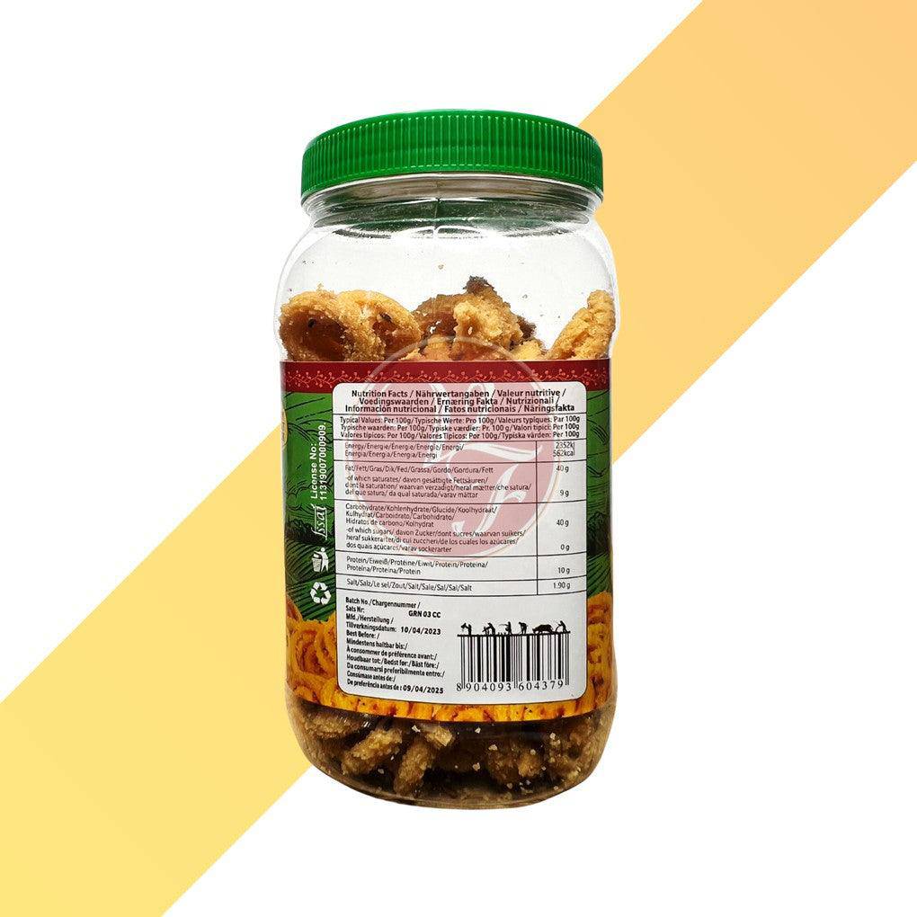 Indische Knusperrolle - Butter Murukku - Gramarhein - 200 g | Snacks | Village Foods