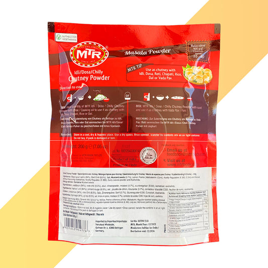 Chutney Masala von MTR (Chutney Powder - Chutney Pulver) - 200 g