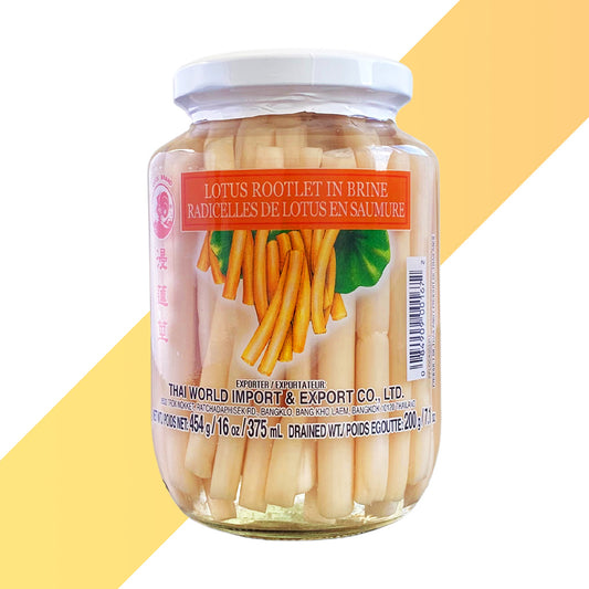 Eingelegte Junge Lotuswurzel von Cock Brand (Lotus Rootlet in Brine) - 200 g