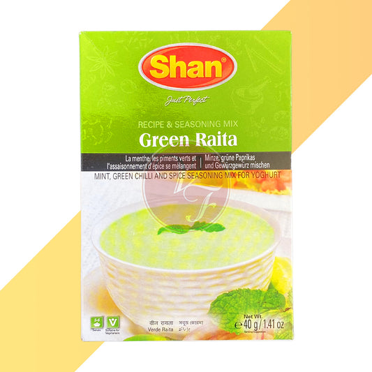 Green Raita Masala von Shan (Gewürzmischung für Yoghurt - Raita) - 40 g