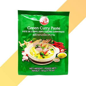 Grüne Curry Paste - Green Curry Paste - Cock Brand [50g - 400g] | Soßen & Pasten | Village Foods