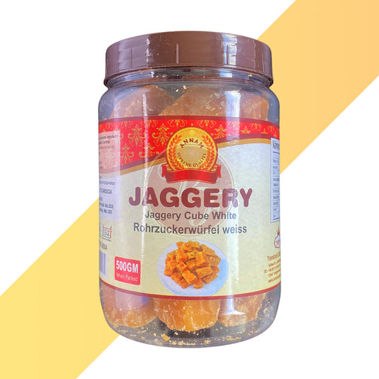 Jaggery Cubes White von Annam (Weiße Vollrohrzucker-Würfel) - 500 g