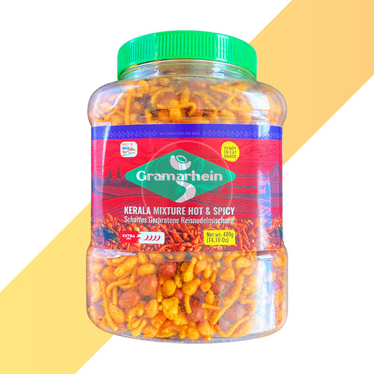 Kerala Mixture Hot & Spicy von Gramarhein (Gemischte Scharfe Indische Snacks) - 400 g