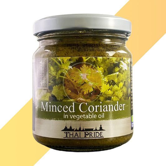 Koriander-Paste von Thai Pride (Minced Koriander in Vegetable Oil) - 180 g