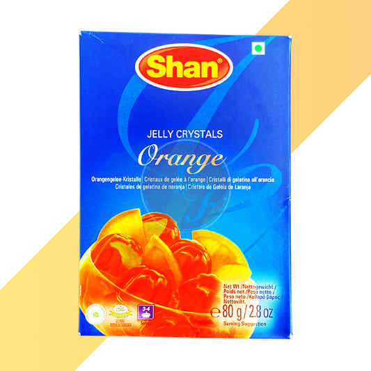 Orange Jelly Crystals von Shan (Instant-Wackelpudding Orange) - 80 g