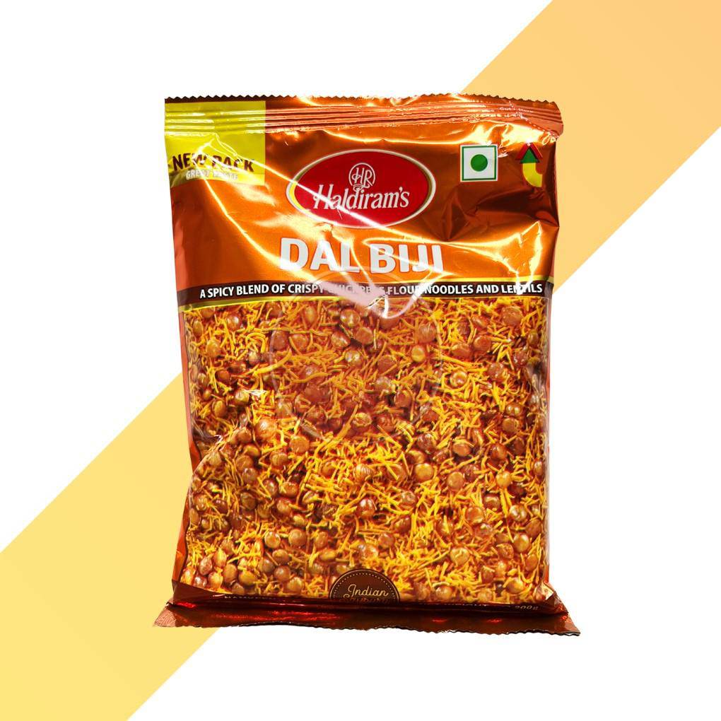 Pikante Mischung aus Kichererbsennudeln und Linsen - Dal Biji - Haldiram´s - 200 g | Snacks | Village Foods