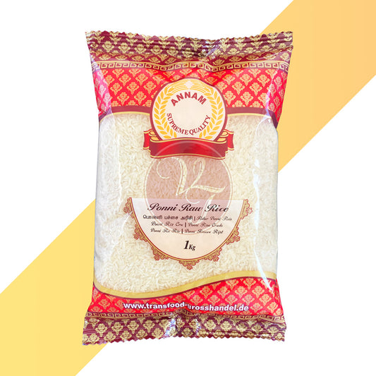 Ponni Raw Rice von Annam (Ponni Reis Roh) - 1 kg