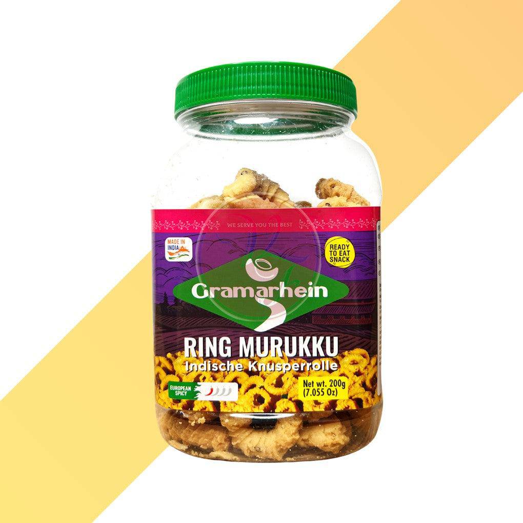 Indische Knusperrolle - Ring Murukku - Gramarhein - 200 g | Snacks | Village Foods
