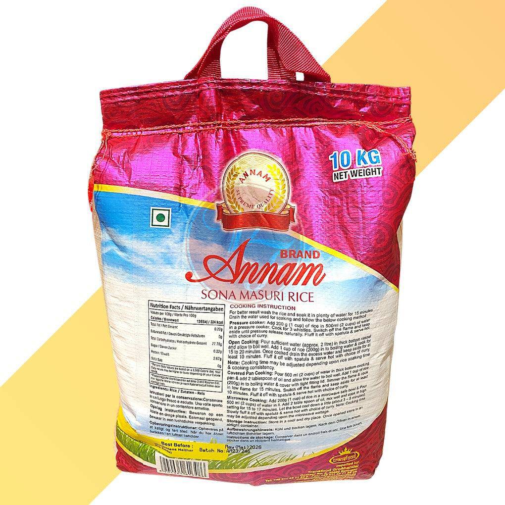 Sona Masoori Reis - Reis - Annam [1 kg - 10 kg] | Reis | Village Foods