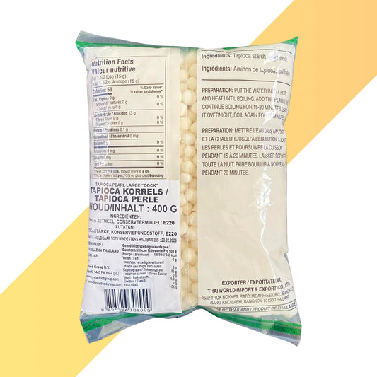 Tapioka-Perlen von Cock Brand (Tapioca Pearl (L)) - 400 g