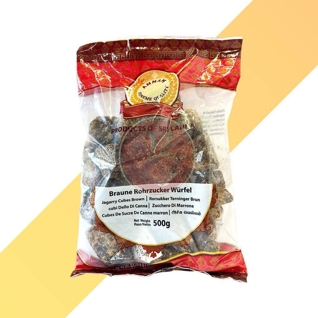 Jaggery Cubes Brown - Annam - 500 g | Zutaten | Village Foods