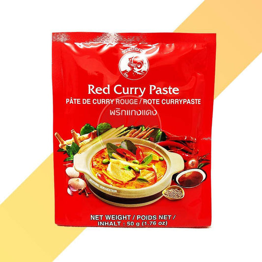 Rote Curry Paste - Red Curry Paste - Cock Brand [50g - 400g] | Soßen & Pasten | Village Foods